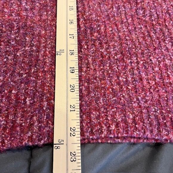 Rachel Roy Crew Neck Marled Cranberry Women's Sweater Oversized Small - Picture 7 of 9